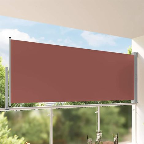 Auvent latéral rétractable de patio 140 x 300 cm Marron (1/5)