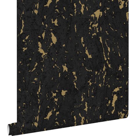 papier peint liège noir et or - ESTAhome (1/4)