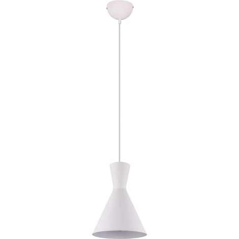 Suspension ENZO blanche métal Ø20 E27 RL réglable 150cm (1/5)