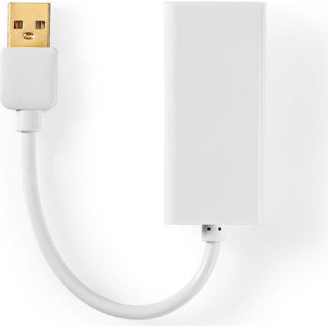 Tarjeta de red usb usb 20 100mbps usb a macho rj45 hembra 020m redondo chapado en oro niquelado cobre desnudo blanco caja