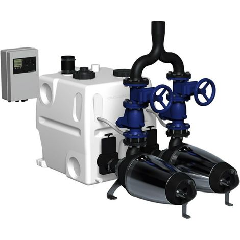 Grundfos Hebeanlage MD1, MDV Abwasserhebeanlage, Doppelanlage MDV.65.80.40.2.51D/450.SE .8, 96102278 (1/2)