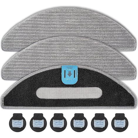 3 lingettes de nettoyage + 6 mèches pour aspirateur robot laveur Combo J5 J5+ I5 I5+, accessoires de rechange (1/5)