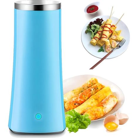 Máquina eléctrica rollitos primavera tortillas, antiadherente acero inoxidable levado automático después 9 minutos, azul (1/5)