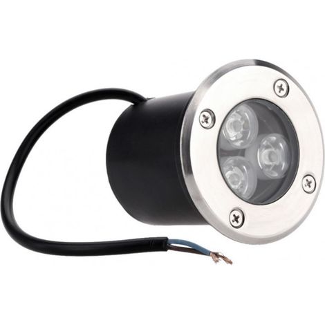 Blanc Chaud - Spot Encastrable de sol LED - 3X1W - Bridgelux - 220V (1/2)