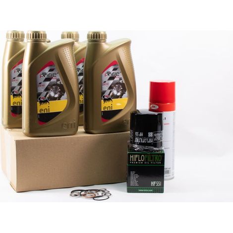 Kit Entretien Vidange Standard pour MOTO GUZZI GRISO 1100 de 2005 à 2006 - ENI I-RIDE RACING 5w40 4L