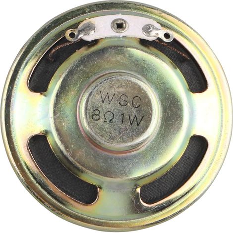 1 Watt 8 Ohm 50mm Dia Type Speaker Magnetic Round Metal Shell Speaker Horn