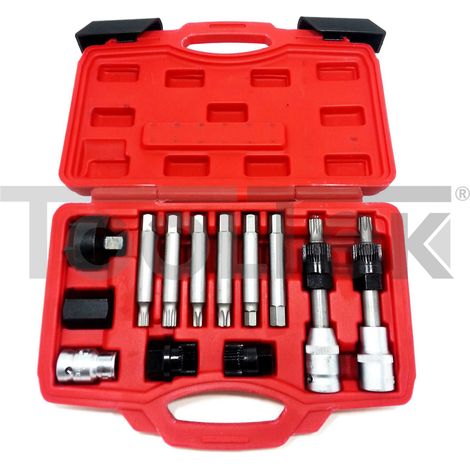 KIT SMONTAGGIO PULEGGIA ALTERNATORE 13pz FIAT OPEL FORD BMW RENAULT (1/3)