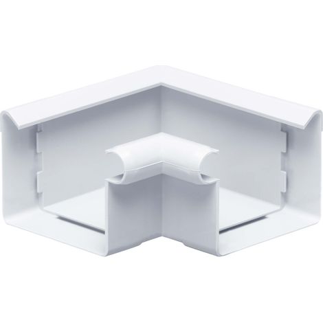 INEFA Equerre de chéneau 90 degrés en forme de caisson Angle intérieur, bourrelet intérieur en PVC, pièce de raccordement Accessoires de gouttière, Made in Germany - 68mm Blanc