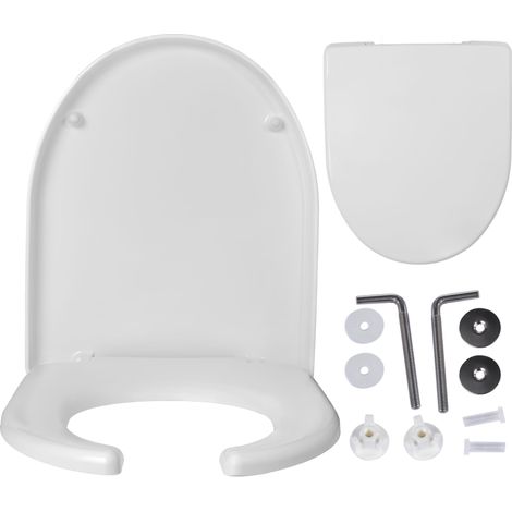 Les rois des sièges de toilettes  Planche WC Ergonomique - Blanc - Accessibilité - Confort - Hygiène