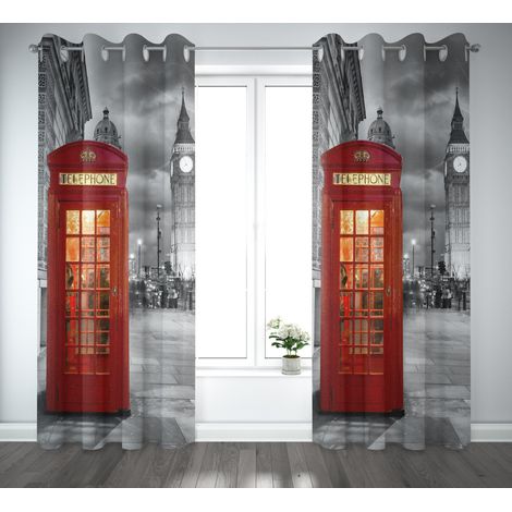 TENDA tendone TENDAGGIO CITY confezionata cm. 140x290 LONDRA Telephone Notte (1/5)