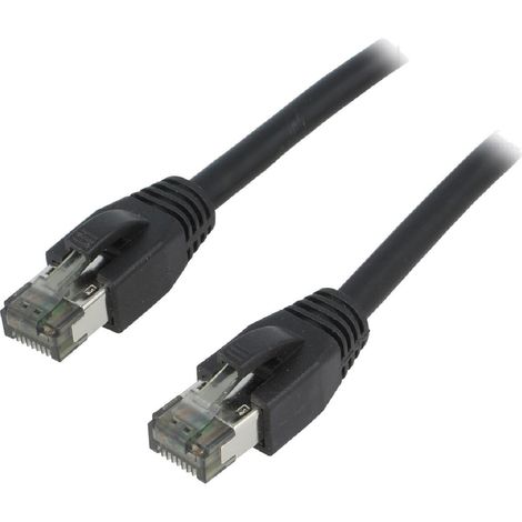Cable reseau RJ45 male S-FTP Cat 8.1 noir- 1.5m