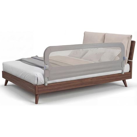 COSTWAY Sponda Letto per Bambini 200 cm,per Neonati,Altezza Regolabile a 3 Livelli,Grigio (1/5)