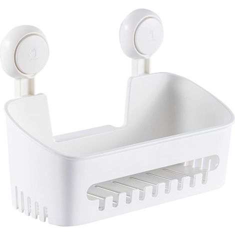 Cesta de ducha, especiero, organizador de baño, cesta de almacenamiento DIY, no requiere taladrar, ventosa extraíble, estante de pared para champú y artículos de aseo, cocina, baño (1/5)