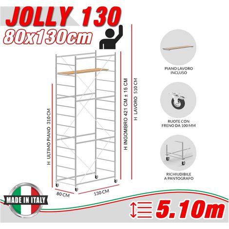 Trabattello JOLLY 130 Altezza lavoro 5,10 metri