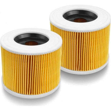 Confezione da 2 filtri per aspirapolvere Kärcher serie WD2 WD3 WD3P NT18 MV2 MV3, filtri a cartuccia di ricambio per aspirapolvere a secco e a umido Kärcher -Crezuo