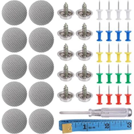 65 piezas de botones para herramientas de techo de coche, sujetador de decoración de coche, tapa de tornillo para reparación de techo de coche, hebilla de fijación de techo de coche, botón de revestim (1/4)