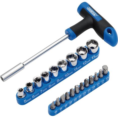 Lot de 22 tournevis, douilles et embouts, 6,35 mm carré (1/2)