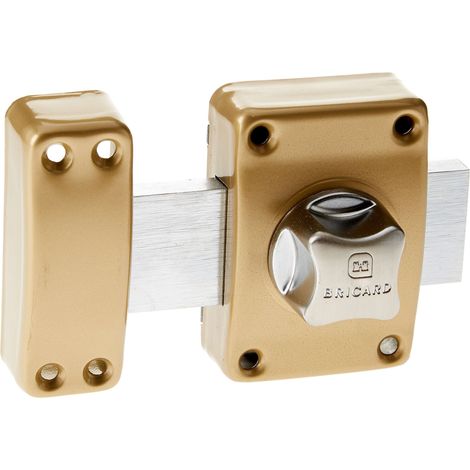 Verrou Targette à bouton sans Cylindre Doré (1/2)
