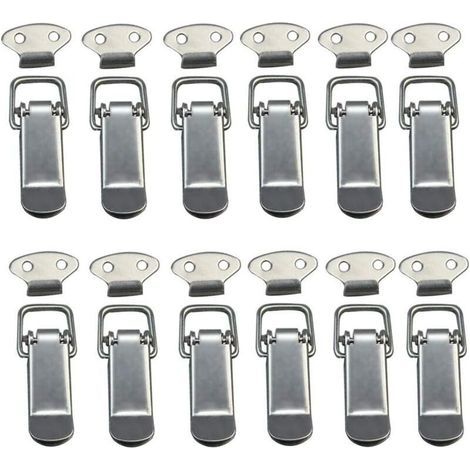 Stainless Steel Toggle Latches – 12-Piece Set – Quick Closure for Drawers and Cabinets – Corrosion Resistant (1/5)