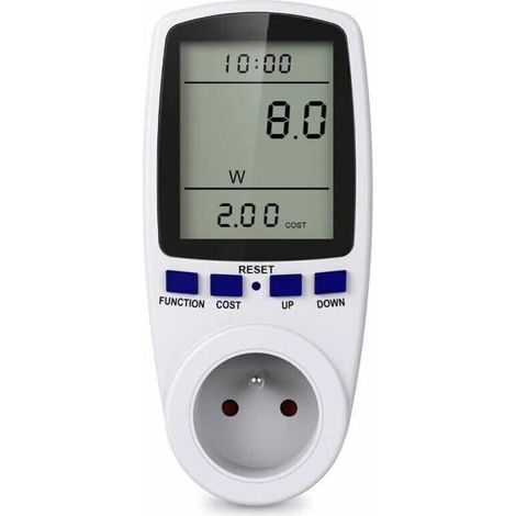 Prise Compteur d'énergie Numérique.Prise de Consommation Electrique Surveillance de l'énergie pour les Gros Appareils (1/4)