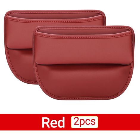 (Lot de 2 rouges) Organisateur de siège auto pour Tesla Model 3, Y, X et S (2016-2023) : boîte de rangement avec poches étanches et accessoires. (1/5)