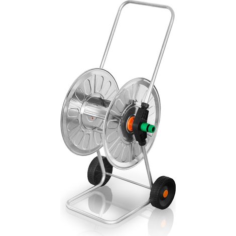 Bradas Chariot Enrouleur de Tuyau Jardin Acier Galvanisé 60m (1/3)