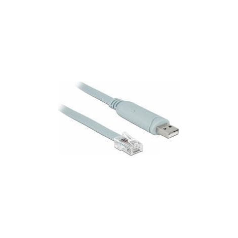 Adaptador DELOCK USB2.0/A St - Serie RS232 RJ45 St 1.0m gris (1/2)