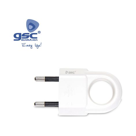 Fiche bipolaire avec prise ergonomique 4 mm blanc GSC 000201276