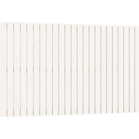 Cabecero para dormir accesorio para dormitorio mueble de pared estilo palet 147 x 3 x 90 cm madera maciza blanco TDL0202716
