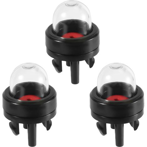 3 - Ampoule d'amorçage - Carburateur - Compatible tronçonneuses et souffleurs - Plastique robuste - Noir et rouge - 2,2x2,2x3,46cm (1/5)