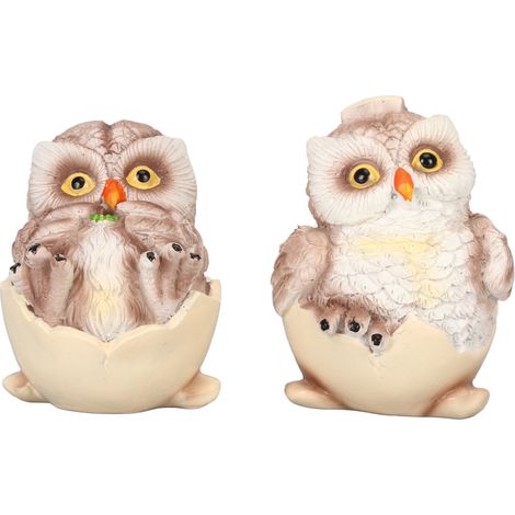 2 Pièces Figurine Hibou Résine Mignon Déco Bureau Décoration Intérieur Salon Bureau (1/5)