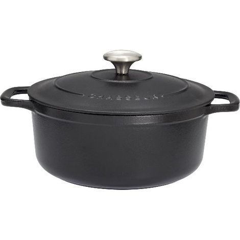 pirofila tonda in ghisa smaltata 26 cm nera - PUC472601 - Chasseur