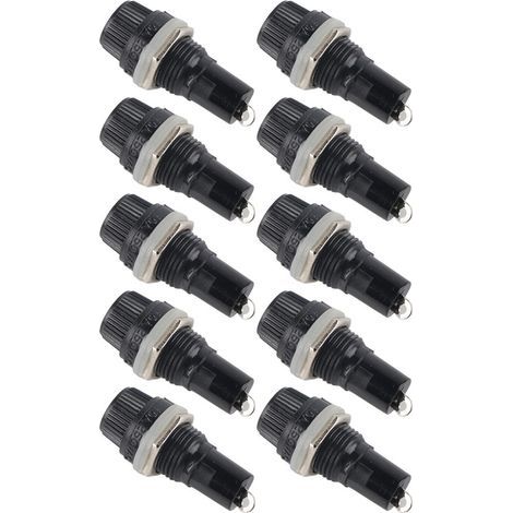 10 pièces support de panneau bouchon à vis porte-fusible boîtier pour fusibles à Tube de verre Radio 5x20mm (1/5)