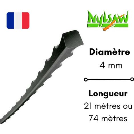 Fil débroussailleuse Nylsaw 4 mm 74 mètres