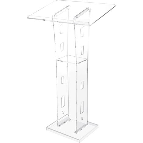 Acrylic Podium Acrylic Clear Podium Stand Lectern Podium Presentation Podium Church Pulpit for Schools, Churches, Embassies, Colleges, Press Conferences, 60 x 40 x 110 cm