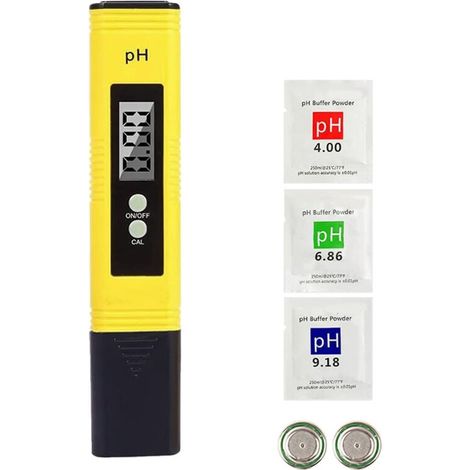 Testeur de PH-MèTre NuméRique 0.01 PH Test Qualité L'Eau pour Cuisine, Aquarium, Piscine, Laboratoire (1/4)