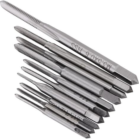 10PCS M1-M3.5 Coffret Taraud, Mini Tarauds Métriques HSS, Mini Vis Taraudeuses à Tarauds, Outil de Taraudage à Filetages, pour Horloge Montre Bricolage (1/5)