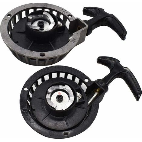 Démarreur facile à tirer, Tianer 2 PCS Mini démarreur à traction en alliage Booster Démarreur à rappel Démarreur à traction facile Convient aux vélos de poche 2 temps 49CC Minimoto ATV Quads. (1/4)