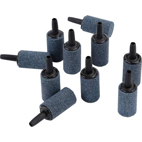 Lot de 10 pierres à bulles cylindriques pour aquarium, diffuseur 2,5 cm, accessoire de micro-bullage pour pompes à air nano, seaux et bacs (1/5)