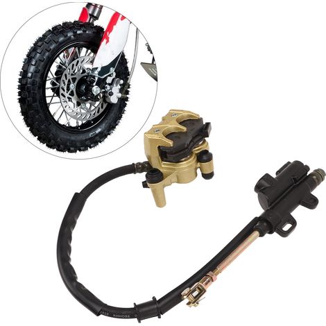 Hydraulisches Hinterrad-Scheibenbremssystem + Bremsbeläge, geeignet für 110- und 125-cm³-Pit-Pro-Offroad-Motorräder (1/5)