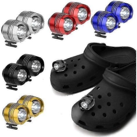 Phares en plastique style crocodile, petits accessoires de chaussures amusants pour la course à pied et le camping. (1/5)