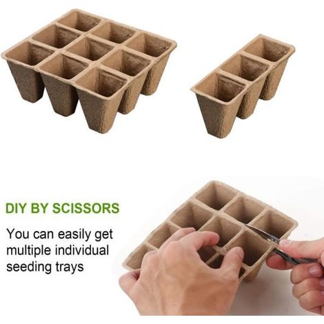 Tasse de pépinière biodégradable10pcs,Utilisé pour planter des légumes (1/4)
