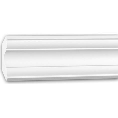 Corniche de plafond 150294 Profhome Moulure polyuréthane décorative style Néo-Classicisme blanc 2 m