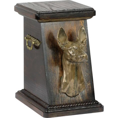 Pharaoh Hound, Maltese Greyhound - un'urna per le ceneri del cane, un'urna elegante con una statuetta, un'urna commemorativa con il busto di un cane di Art-Dog (1/5)