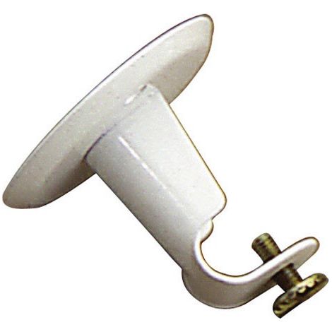 Stangenträger 12 mm.Ø weiß rund Decke
