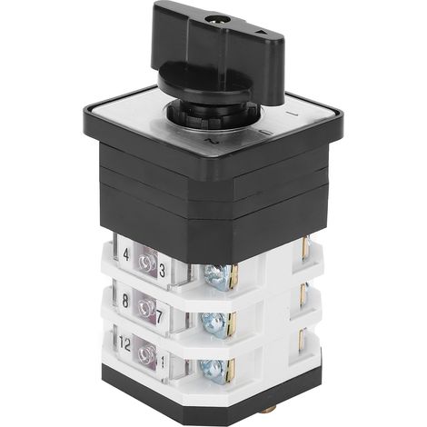 Universeller Umschalter, Drehnockenschalter, 3 Positionen, 3-lagig, 220–380 V, 16 A, LW12D-164.0723.3 (1/5)