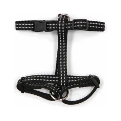 Harnais pour Chien "Coutures Réfléchissantes" 35cm Noir (1/2)