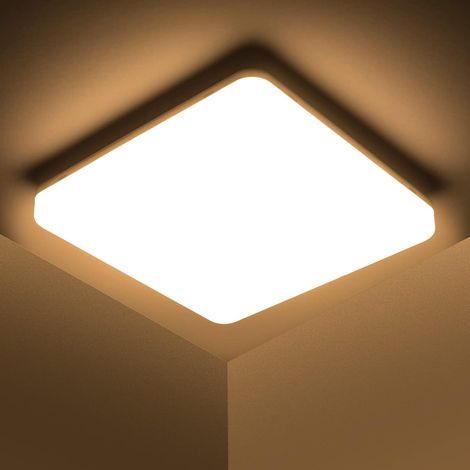 48W LED Plafonnier Moderne Carré 4320LM LED Lampe Blanc Chaud 3000K 30CM Plafond Mince Panel Lumière de salle de bain Chambre la Cuisine le Salon Balcon (1/5)