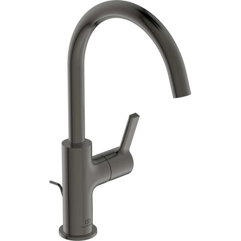 Miscelatore lavabo JOY sporgenza 169 mm magnetico grigio con bocca alta, con piletta IDEAL STANDARD (1/3)