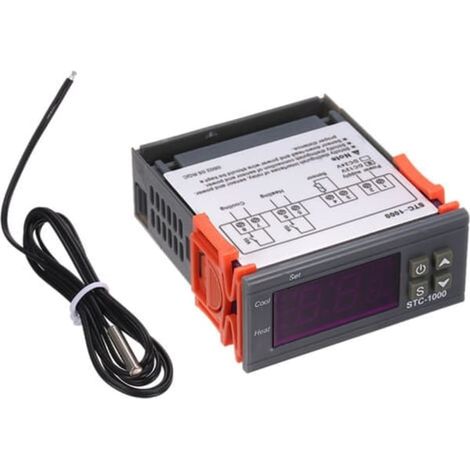 Thermostat numérique STC-1000 avec écran digital, régulateur de température pour réfrigération et chauffage, 12V - 12V (1/3)